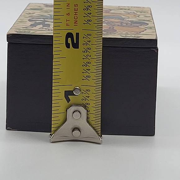 Folk Art Wooden Trinket Box Hand Painted Cabra Micheq Pastora - Picture 14 of 14